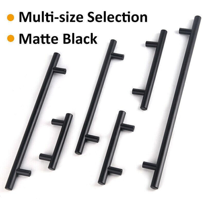 Sophisticated Matte Black Stainless Steel Door Handle T-Bar