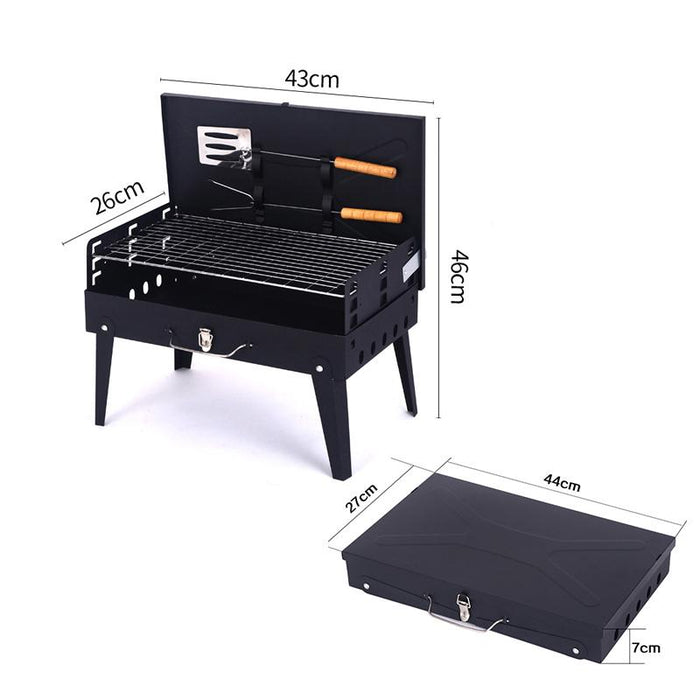 Foldable Outdoor BBQ Barbecue Grill Set Charcoal Kebab Picnic Camping Sets