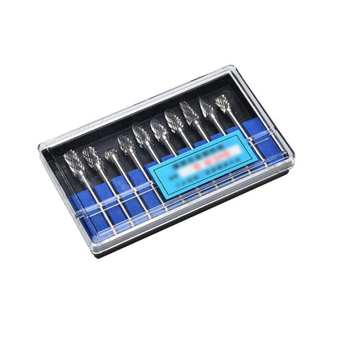 10x Tungsten Steel Solid Carbide Rotary Burrs Bit For Dremel Accessories Tool