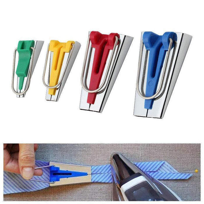 DIY Bias Binding Tape Maker Kits Quilting Binder Fabric Sewing Foot Tool Set