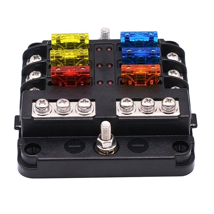 23x Blade Fuse Box Block 6 Way 12V 32V Holder LED Indicator Car Auto Boat Marine