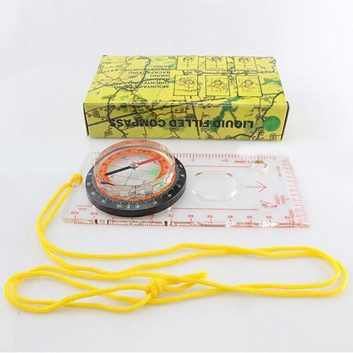 Orienteering Baseplate Compass Hiking Camping Lensatic Map Tactical Army Gear
