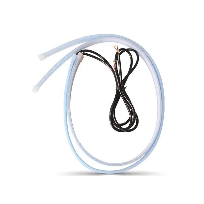 2x 45CM Car LED Strip DRL Turn Signal Switchback Indicator Daytime Running Light