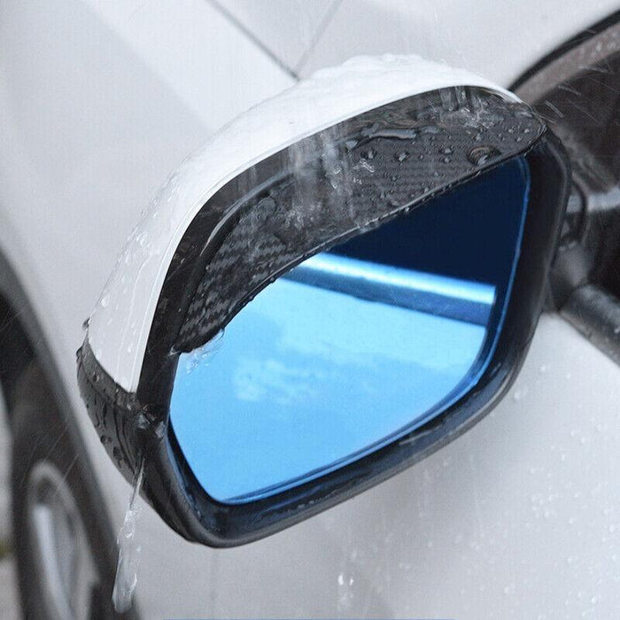 2PCs Car Rain Board Eyebrow Guard Rear View Side Mirror Sun Visor Accessories