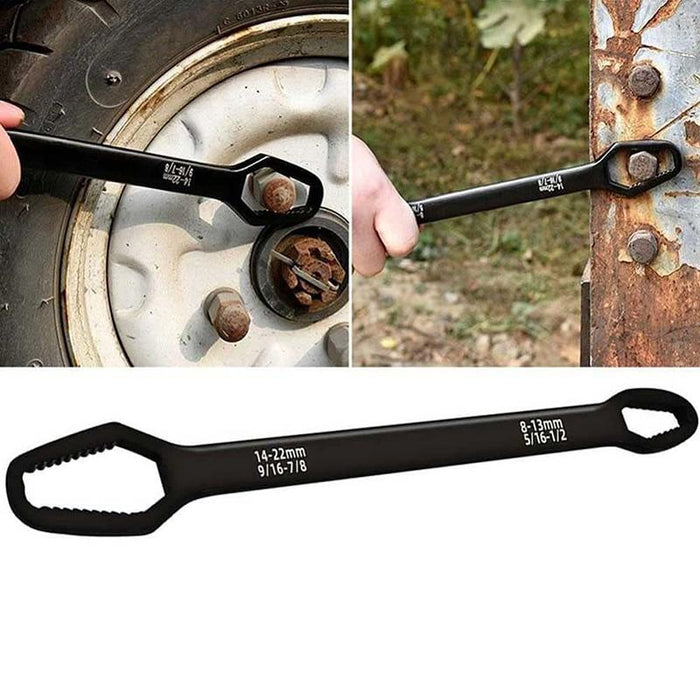 Universal Torx Screw Nuts Wrench Double Head Ratchet Spanner Repair Tools 8-22mm
