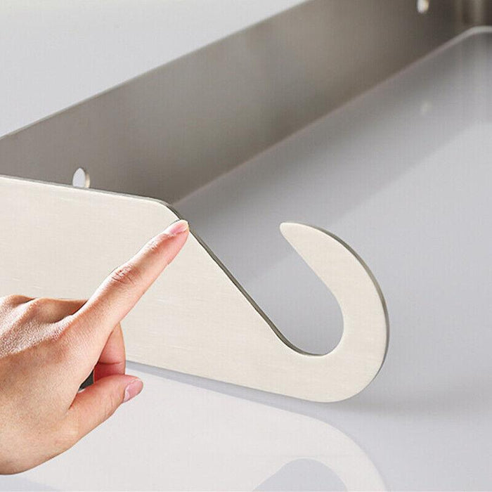 Streamlined Paper Towel Holder - Adhesive Wall Mount Design