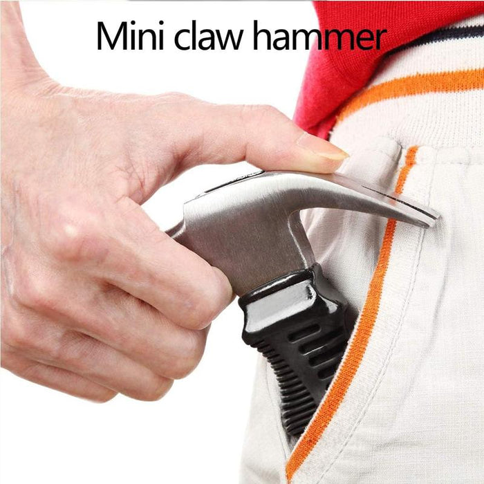 Stubby Claw Hammer Carbon Steel All Purpose Rubber Grip Small Area Shockproof