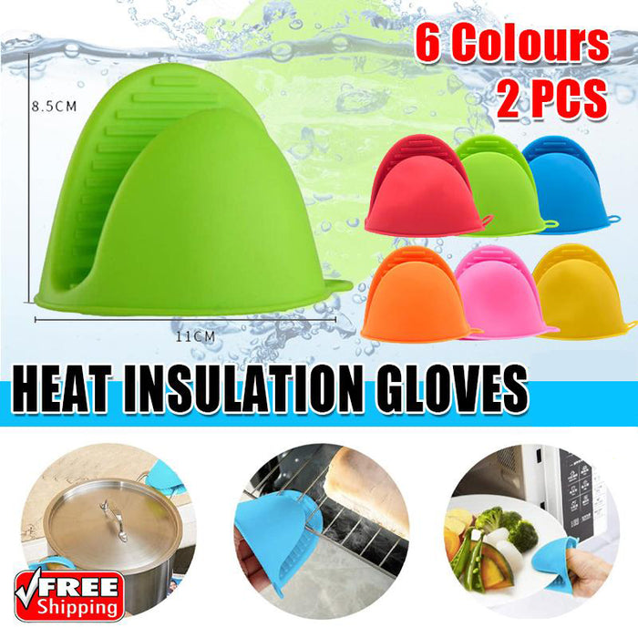Silicone Heat Resistant Insulation Oven Mini Mitts Anti-scald Gloves for Cooking