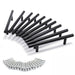 Sophisticated Matte Black Stainless Steel Door Handle T-Bar