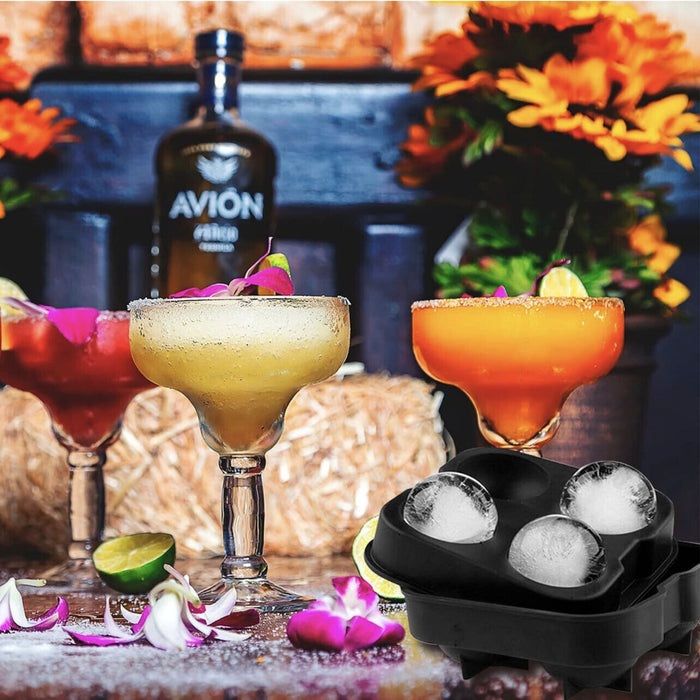 4/6 Large Ball Maker Whiskey Mould Big Mold Sphere Round Silicone Ice Cube Tray