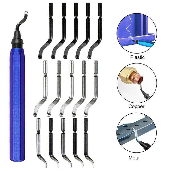 16pcs Rotary Deburr Blades Set For Wood And Steel