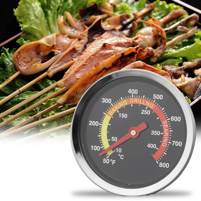 Barbecue Thermometer Oven Pit Temp Gauge 10~400℃ BBQ Smoker Grill Temperature