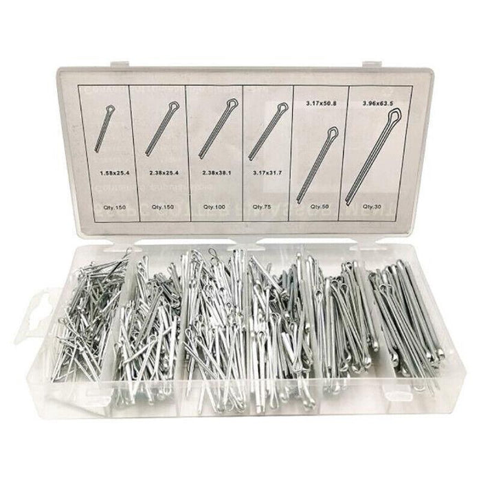 555pc Cotter Pin Assortment Set Grab Split Securing Lock Pins Spring Kit