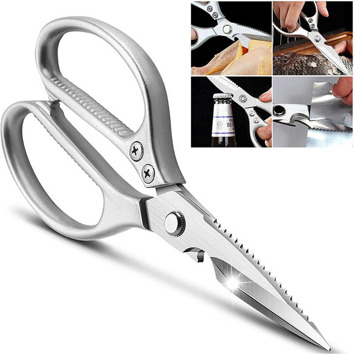 2x Japanese Heavy Duty Stainless Steel Kitchen Scissors Shears Fish Chicken Bone