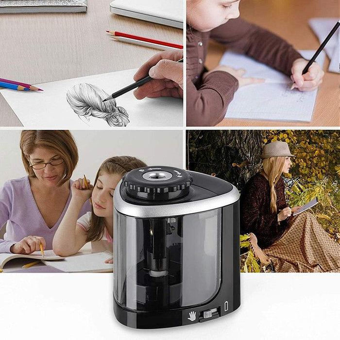 Electric Pencil Sharpener With 2 Blades Blue
