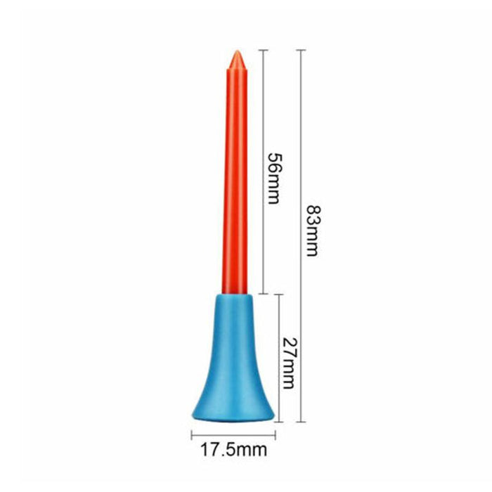 30 Pack High-Durability 83MM Rubber-Cushioned Golf Tees - Multi-Color