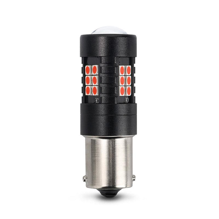 2X BAY15D 1156 Red LED Canbus Stop Tail Brake Light Bulbs No Error