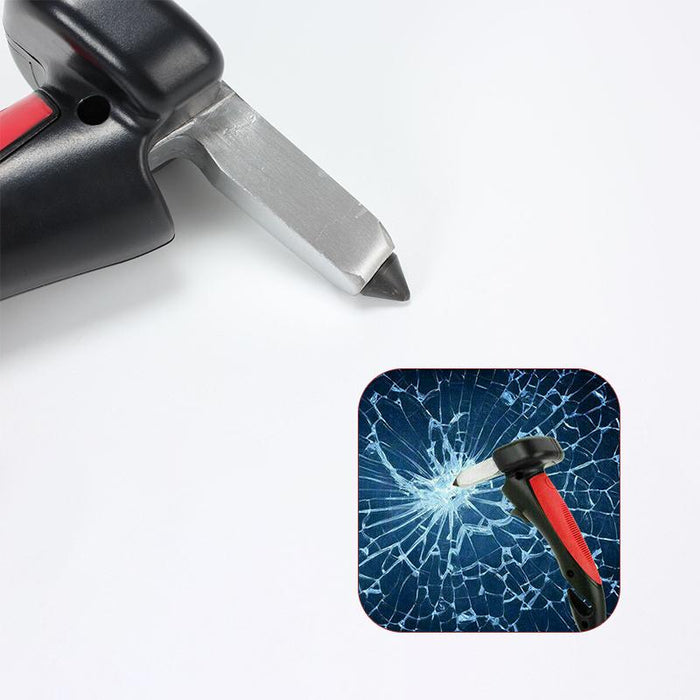 Car Door Handle Glass Breaker Flashlight