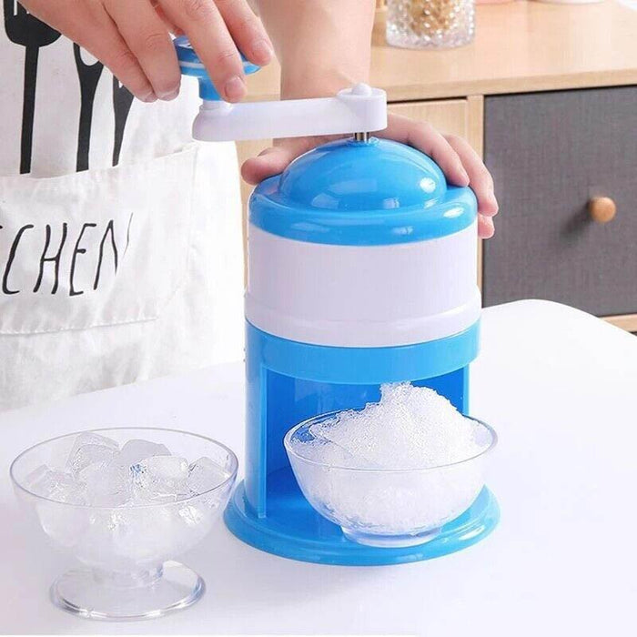 Manual Ice Shaver Crusher Shredding Snow Cone Maker Machine Create Drink Tool