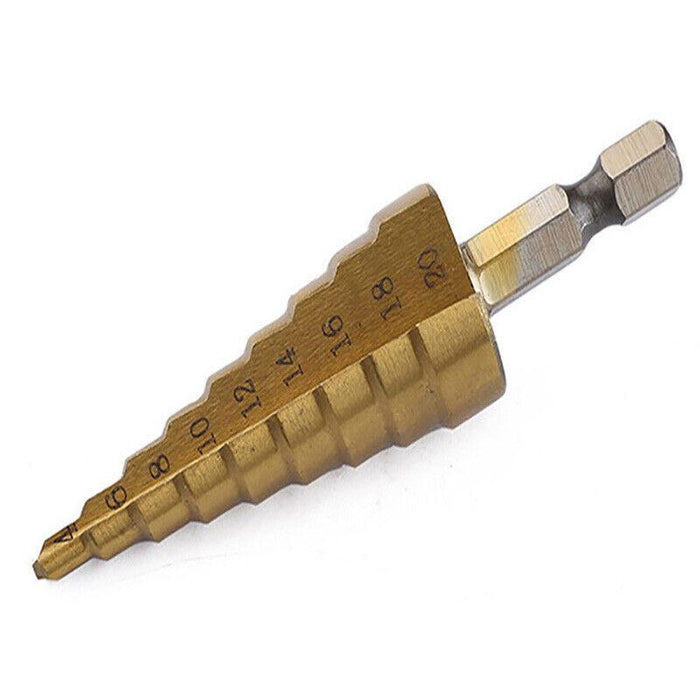 3Pcs Large HSS Steel Step Cone Drill Titanium Bit 4-12/20/32mm