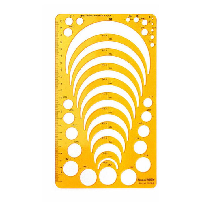 Drafting Circle Template Radius Drawing Stencil Useful Technical Tool Artist Arc