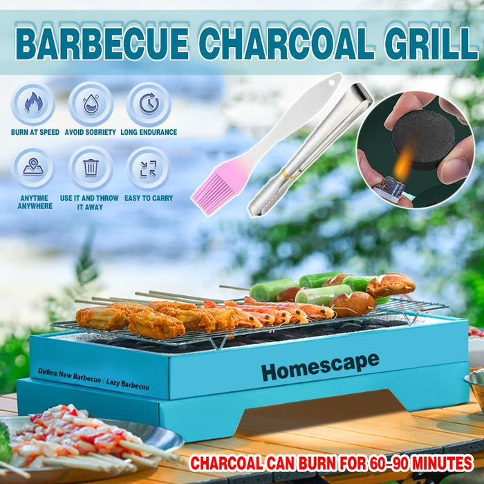 Disposable Instant BBQ Barbecue Charcoal Grill Outdoor Camping Large Cooking