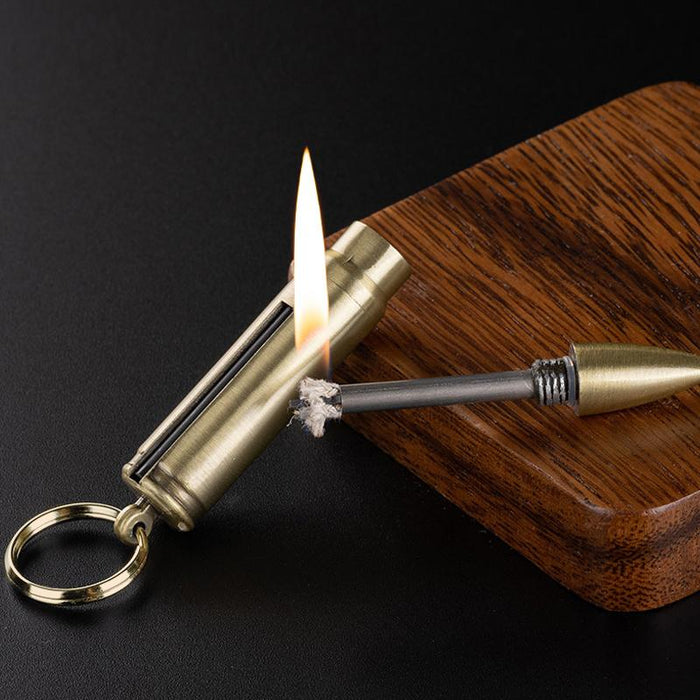 Fire Starter Lighter Waterproof Flint Match Metal Keychain Camping Survival BDA