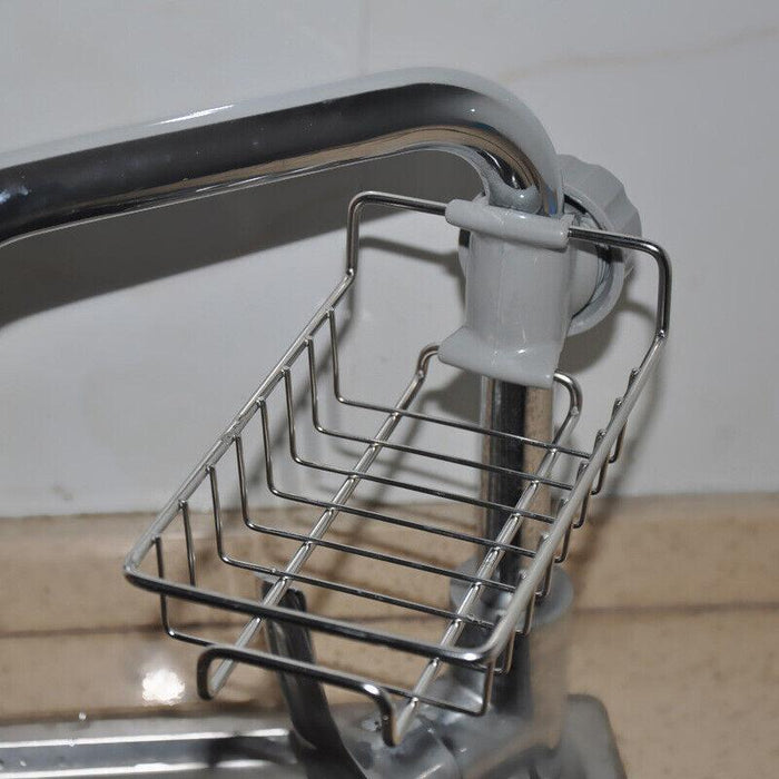 Kitchen Sink Faucet Shelf Sponge Dish Cloth Rack Holder Racks Storage Organizer