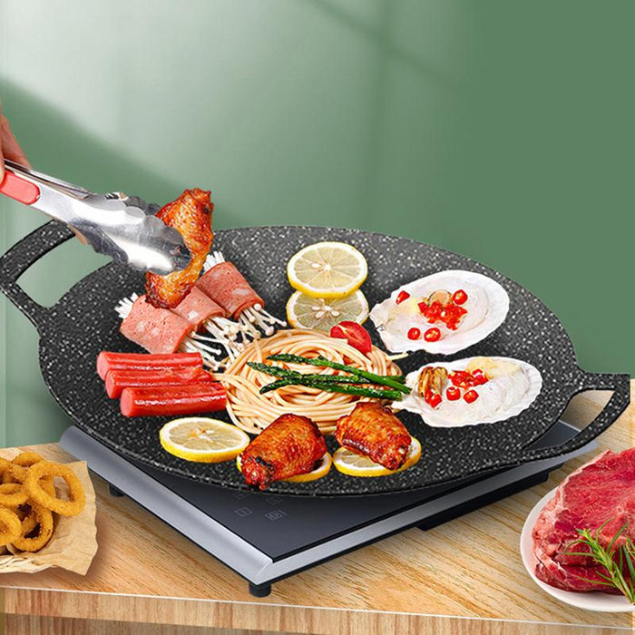 Korean Nonstick BBQ Grill Pan for Stovetop, Barbecue Portable Hot Plate Outdoor