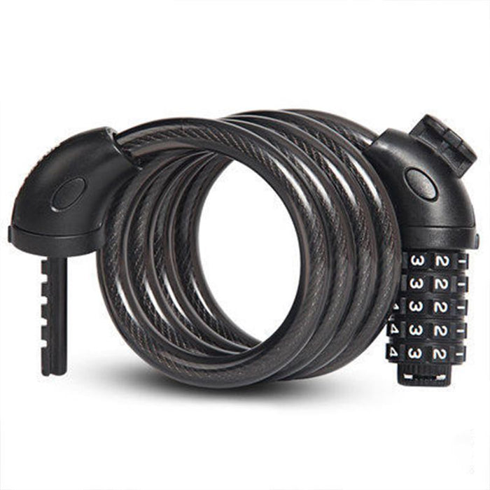 Bike Bicycle Cycling Lock 5-Digit Combination Security Cable Lock 12*1200mm