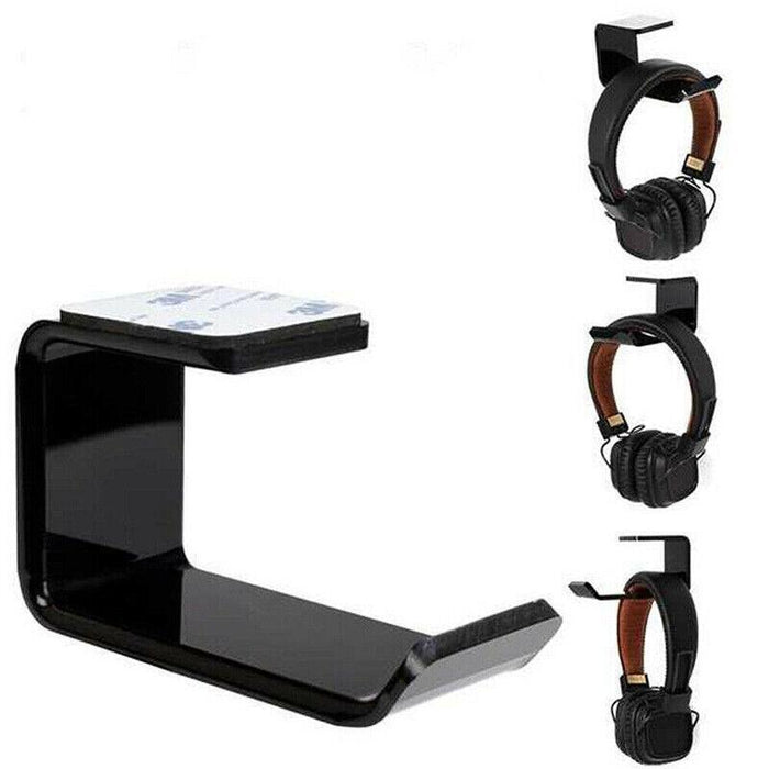 Mount Holder Hook Dual Headset Tape New Clever Headphone Stand Hanger Under Desk