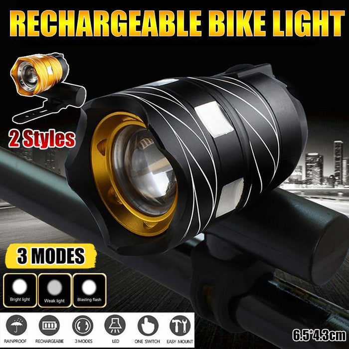 15000LM LED Bicycle Light Front Back Headlight Waterproof Bike USB Rechargable