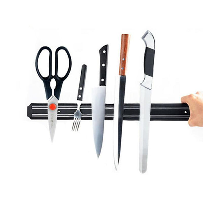 2X Magnetic Knife Rack Magnet Wall Mount Holder Strip Utensil Shelf Kitchen Tool