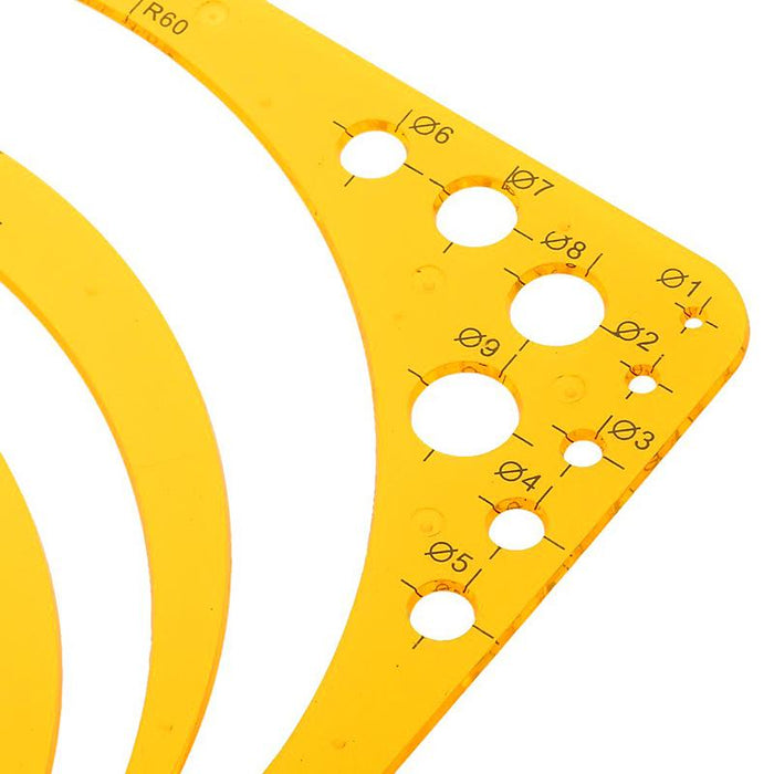 Drafting Circle Template Radius Drawing Stencil Useful Technical Tool Artist Arc
