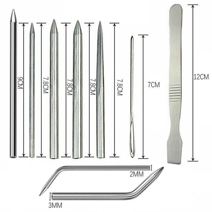 6/9 PCS Stainless Steel Paracord Bracelet Fid Lacing Stitching Needles Tool Set