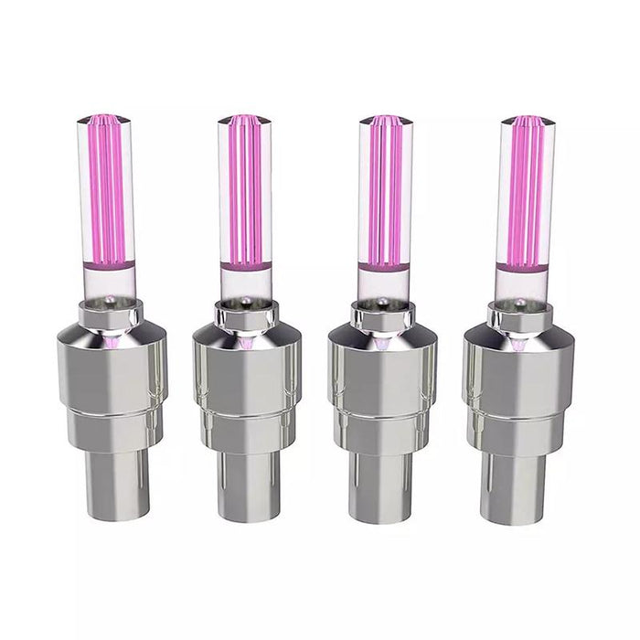2 Pcs Flashing Neon Led Light Wheel Valve Cap Tyre Car Motorcycle Bicycle Bike