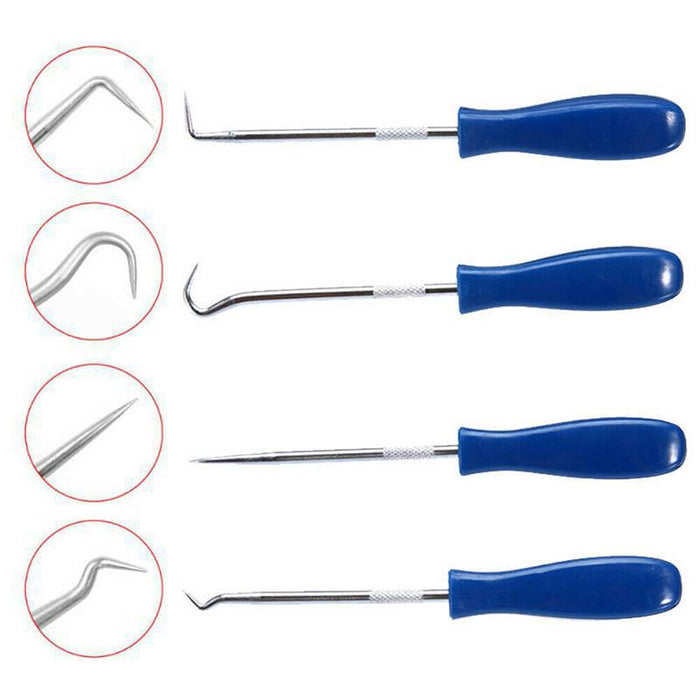 4pcs Car Pick Hook Set O Ring Oil Seal Gasket Puller Remover