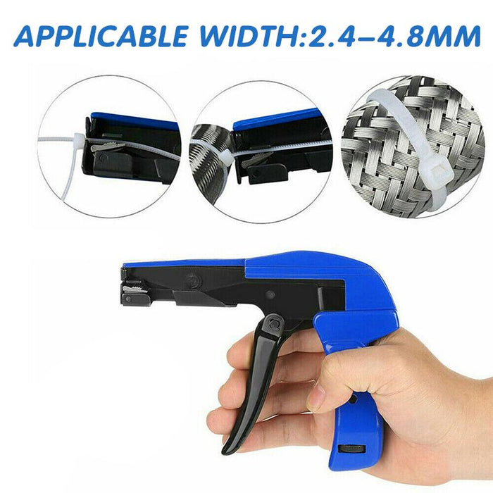 Heavy Duty Cable Tie Gun Automatic Tension Cut Off Width 2.4mm to 4.8mm