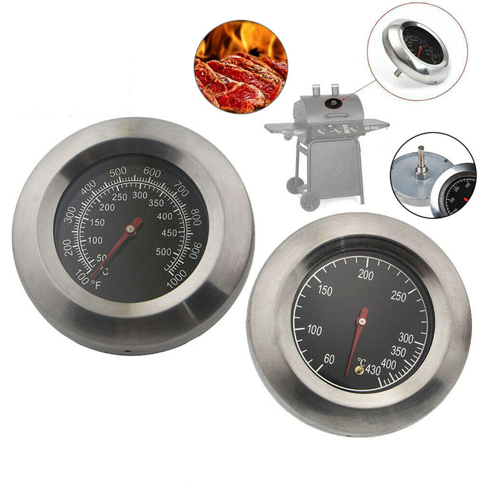 Latest Stainless Steel BBQ Smoker Grill Thermometer Temperature Gauge 50-500℃