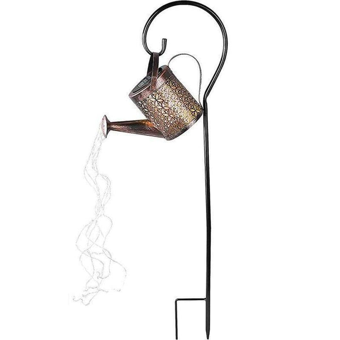 Solar LED Watering Can Fairy String Light Outdoor Garden Decor Waterfall Lamp
