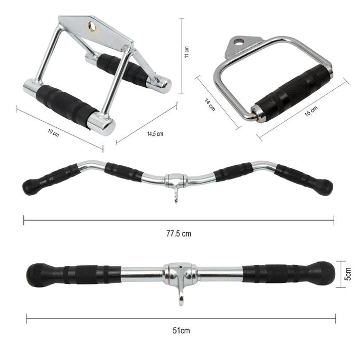 Cable Pulley Attachment Tricep Rope V Grip LAT Pull Down Gym Accessory