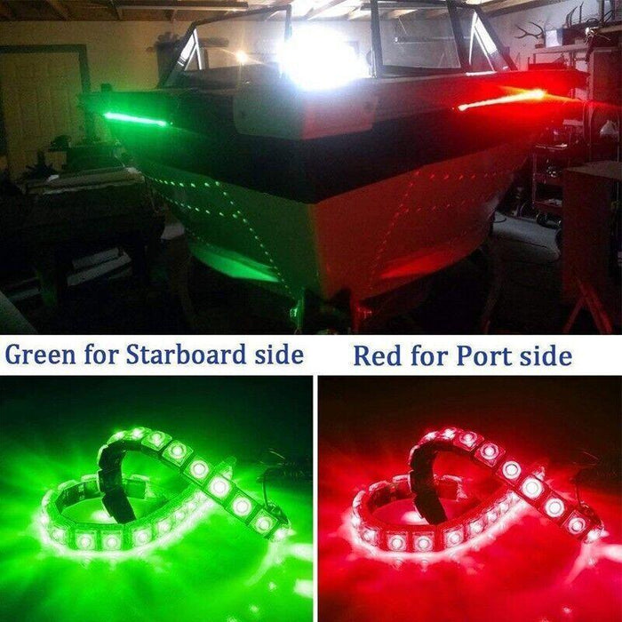 2PCS LED Boat Signal Nav Navigation Light Strip Waterproof Starboard Port Boat