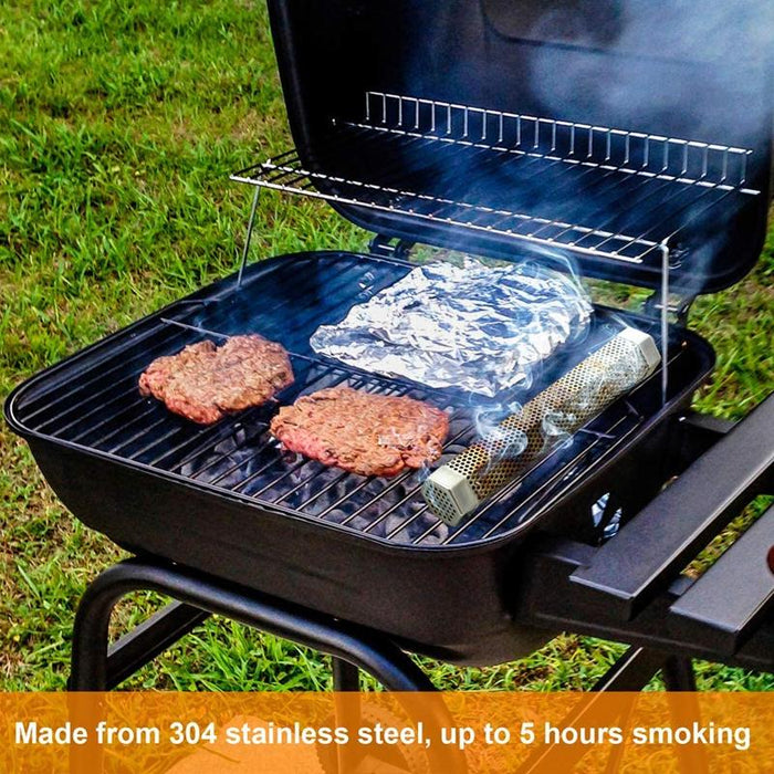 12Inch Hexagon BBQ Smoker Tube Stainless Steel Grill Accessory Smoking Box