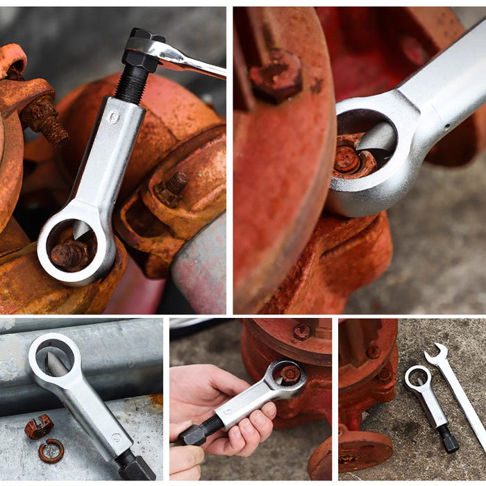 4PCs Durable Metal Nut Splitter Set, 9-27mm Manual Nut Cracker Remover