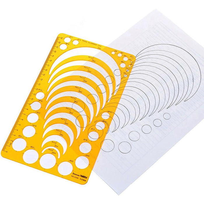 Drafting Circle Template Radius Drawing Stencil Useful Technical Tool Artist Arc