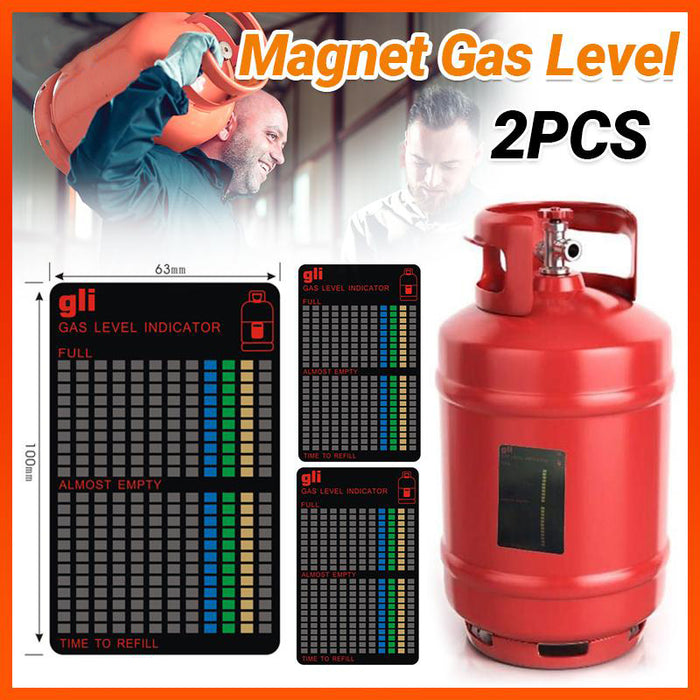 2PCS Magnetic Gas Tank Level Indicator Bottle Magnet Gauge BBQ Camping Outdoor