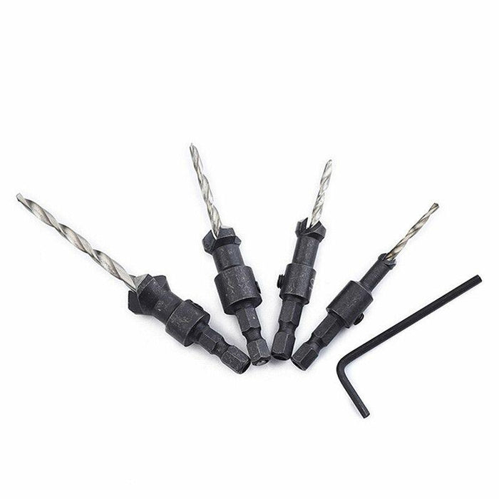 Woodworking Opener Steel Drill Bit #6 #8 #10 #12 Gold