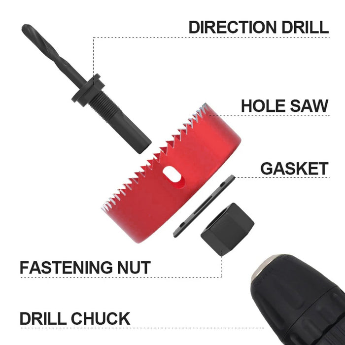 18X Hole Saw Drill Bit Kit Set Holesaw Wood Sheet Metal Timber Woodworking Tool