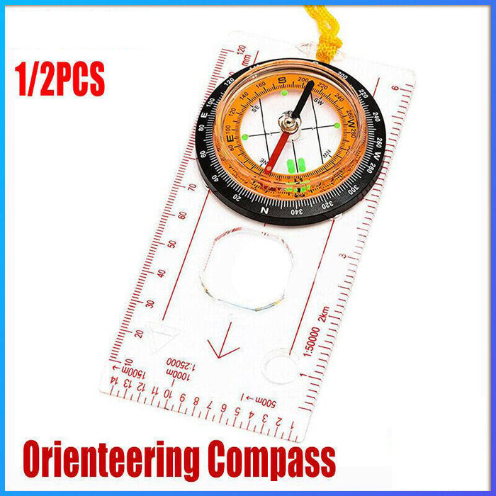 Orienteering Baseplate Compass Hiking Camping Lensatic Map Tactical Army Gear