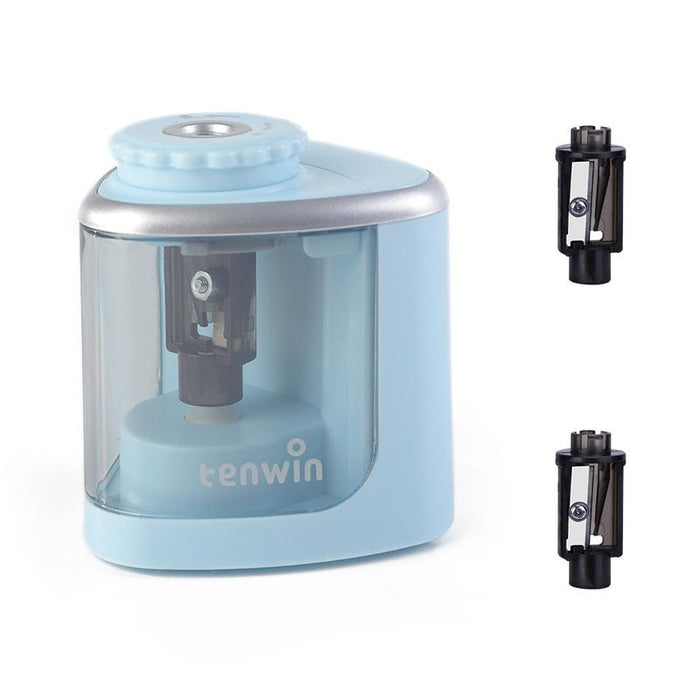 Electric Pencil Sharpener With 2 Blades Blue